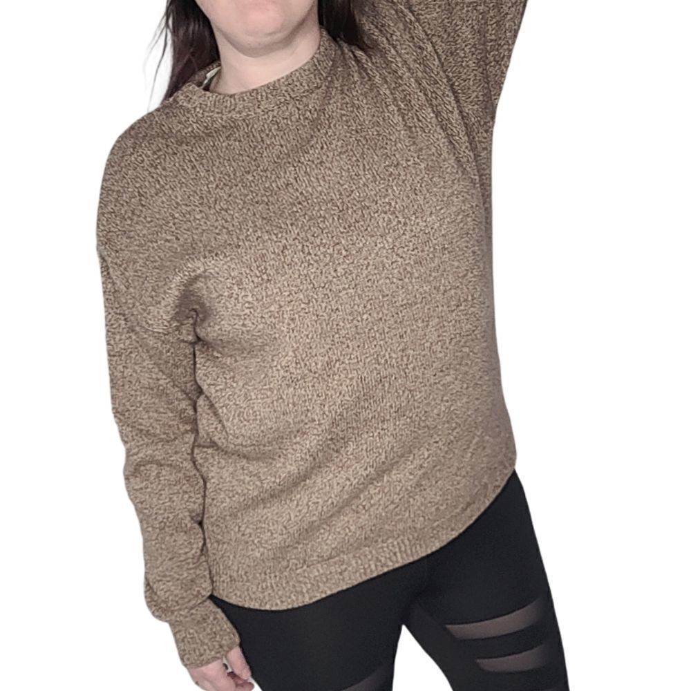 VINTAGEย 90s sweater brownโ oversized unisex crewโneckโL